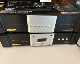 Monster Power HTS 2600 Home Theater Reference PowerCenter with Clean Power Stage 2.0 filtering. This device is a high-end power conditioner and surge protector designed for home theater systems.
