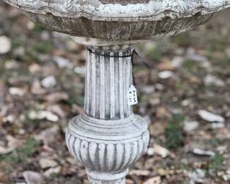 Vintage concrete bird bath