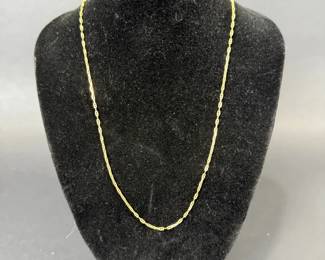 14K Italian Yellow Gold Link Chain Necklace 3.42g