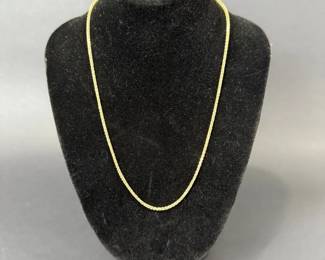 Trice Jewelers 14K Italian Yellow Gold Wheat Chain Necklace 7.75 Length, 5.38g