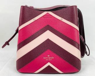 Kate Spade wine Chevron Bucket Bag