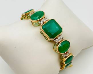 Emerald and Diamond Bracelet