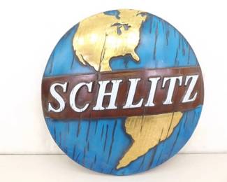 Vintage Schlitz Hanging Wall Sign
