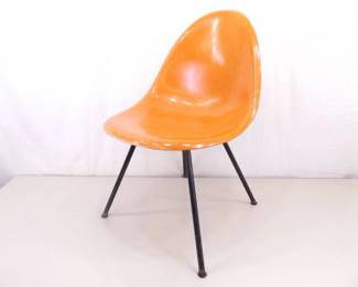 Vintage Orange Fiberglass Shell Chair
