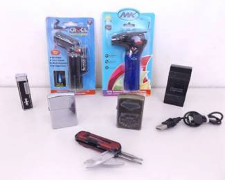 Lot of Zippo, Electronic, Butane etc. Lighters
