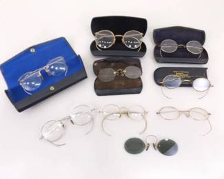 Lot of Antique Gold Filled etc. Eye Glasses
