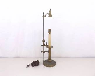 Vintage Brass 24" Gothic Candlestick Lamp
