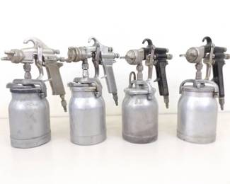 Lot of 4 Sharpe, Napa, etc. Aluminum Paint Sprayers/Spray Guns
