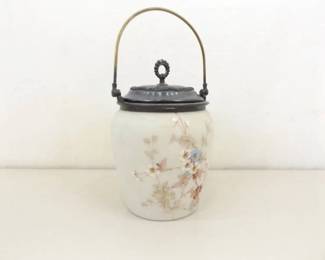Antique Victorian Silverplate Biscuit Jar
