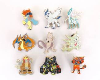 Lot of 9 Pokemon Official Pin Collection
