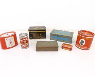 Lot of Antique and Vintage Collectible Tins
