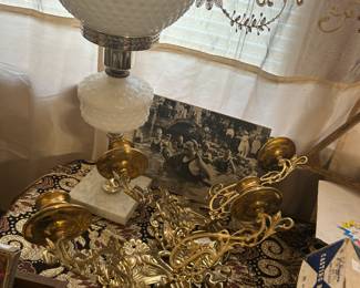 Brass candle wall sconces
