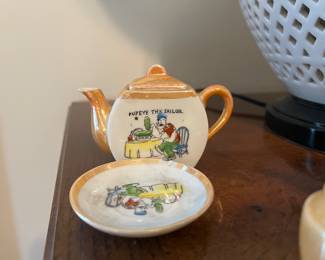 Vintage Japanese child’s teapot with Popeye