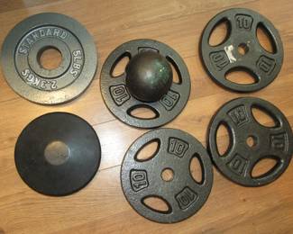 Discus, shot put and weights