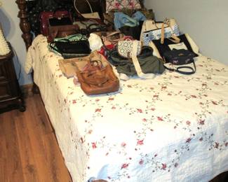 1930s walnut full size bed