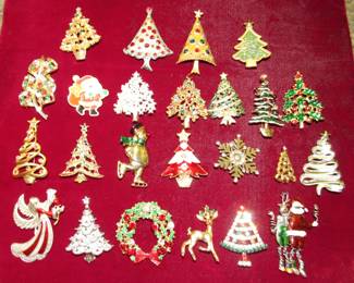 Vintage X-mas brooches