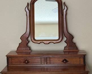 Antique Victorian Eastlake style Walnut Vanity Chest