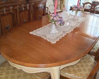 French provencial dining room table and chairs