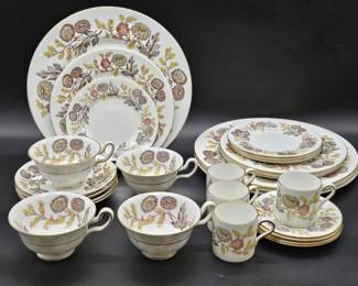 28-Vtg. Lichfield Wedgwood China Set in 3 Lots 1/3