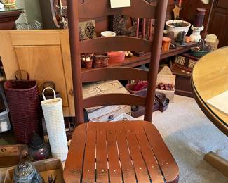 Ladder back chairs. There are 2 of them.