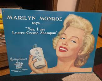Vintage Metal Marilyn Monroe Sign