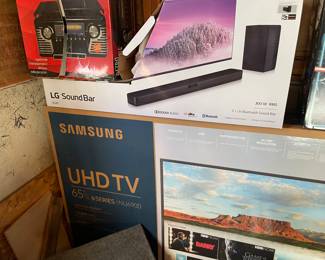 65" Samsung TV Box & LG Soundbar original boxes