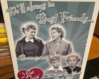 Vintage I Love Lucy Metal Sign