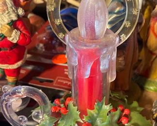 Vintage Plastic Christmas Candle Light