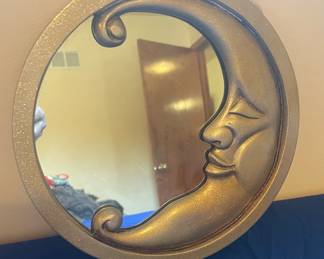 Rare 90's Gold Moon Mirror