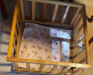 Vintage Handmade Doll Playpen