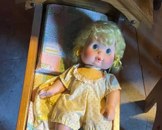 Vintage Handmade Doll Cradle
