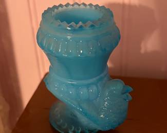 Vintage Degenhart Glass Bird Toothpick Holder