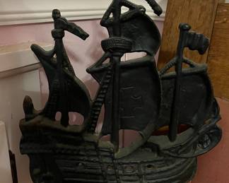 Vintage Cast Iron Ship Door Stop