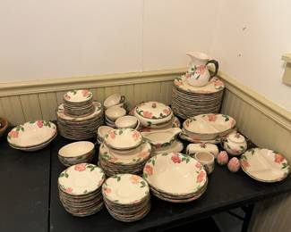 Huge Set of Franciscan Desert Rose China 