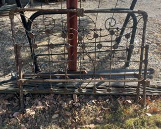 Antique Vintage Wrought Iron Bed