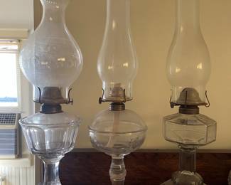 Vintage Hurricane Oil Lamps