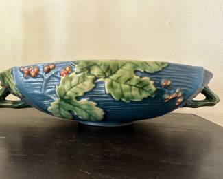 Roseville Pottery Bushberry Console Bowl 