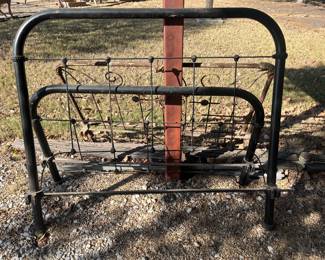 Antique Vintage Wrought Iron Bed
