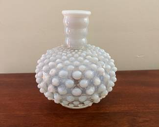 Vintage Hobnail White Opalescent Vase