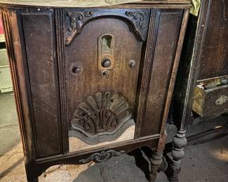 Antique console radio