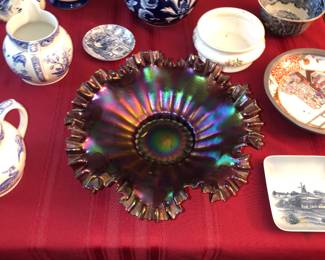 Very large carnival glass bowl