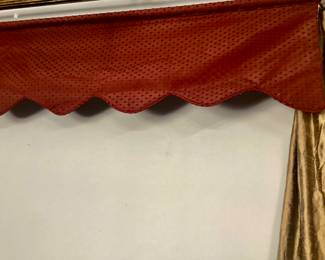 Valance with silk panels 