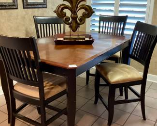 High Top Dining Table with 4 Chairs 