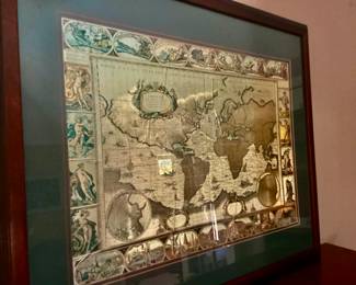 Gold Foil World Map