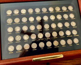 Framed Collection of the United States 50 State Quarters