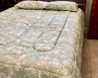 Queen bed with headboard, and mattress