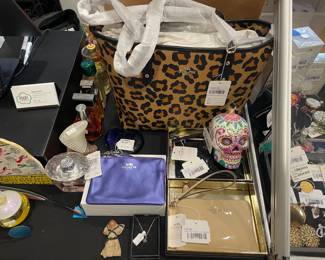 Coach Tan Platinum Wristlet, Coach Black Platinum Wristlet, Radko 