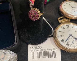 14k Pink Stone Ring 