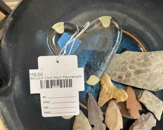 Baccarat Clear Heart Paperweight 