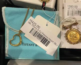 18k Tiffany & Co Paloma Heart 